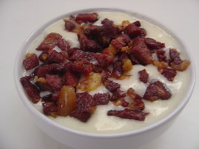 macaxeira com charque prato